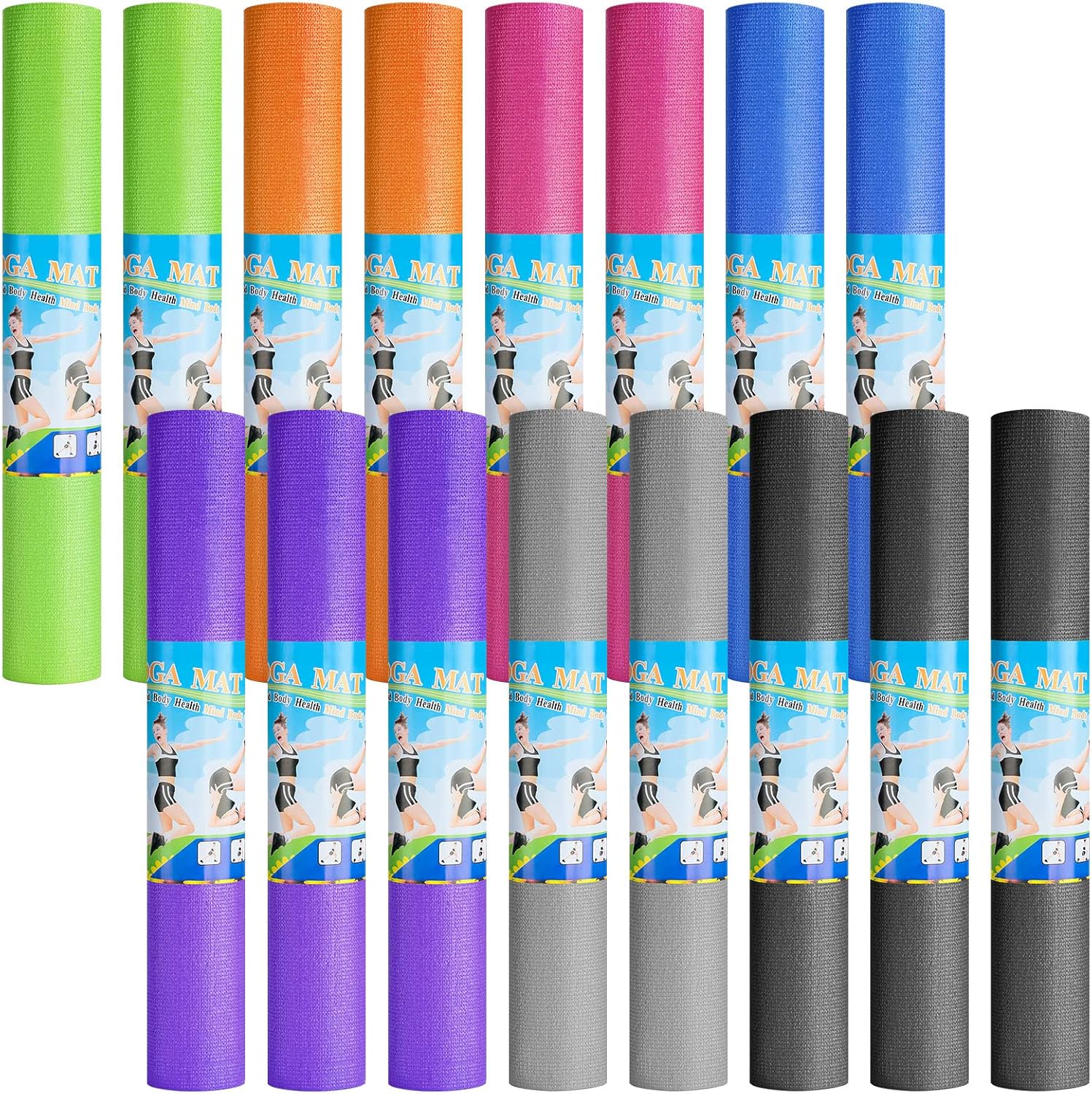 Pilates Yoga Classes - 3 mm Thin Yoga Mats Lightweight