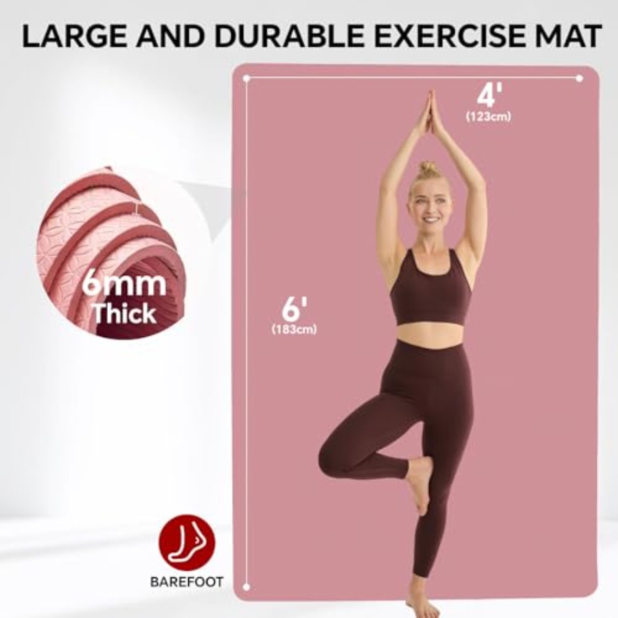 Extra Large Yoga Mat for Home  - Pilates Yoga Mat Thickness 评论和价格