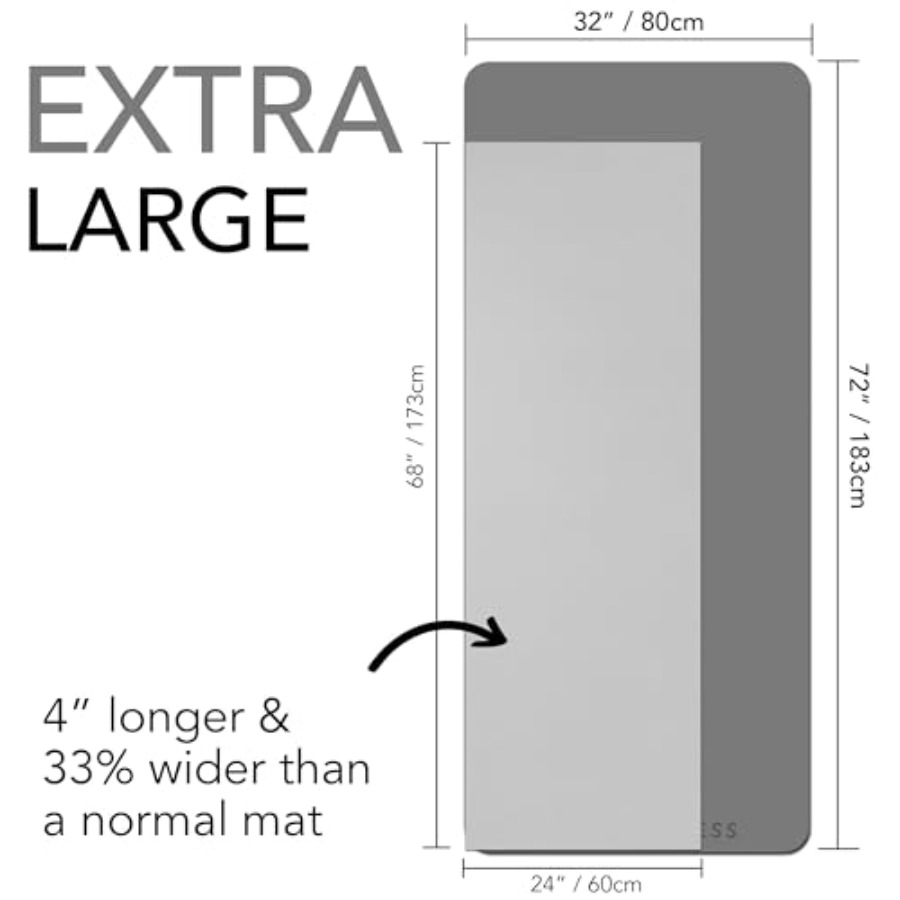 Large Exercise Mat Extra Thick - Pilates Yoga Mat Thickness 评论和价格