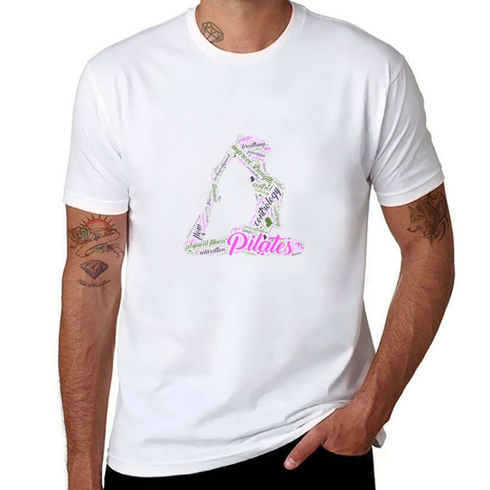 Womens Fun Word Cloud and Cute - Pilates Yoga Classes 评论和价格