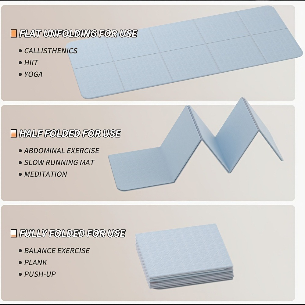 Non-Slip Extra Thick Foldable  - Pilates Yoga Mat Thickness 评论和价格