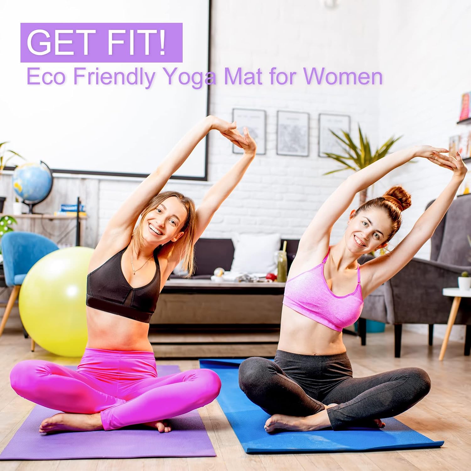 3 mm Thin Yoga Mats Lightweigh - Pilates Yoga Classes 评论和价格
