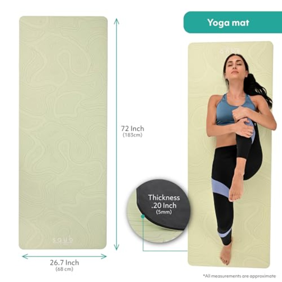 Yoga Mat for Pilates Fitness T - Pilates Yoga Mat Thickness 评论和价格