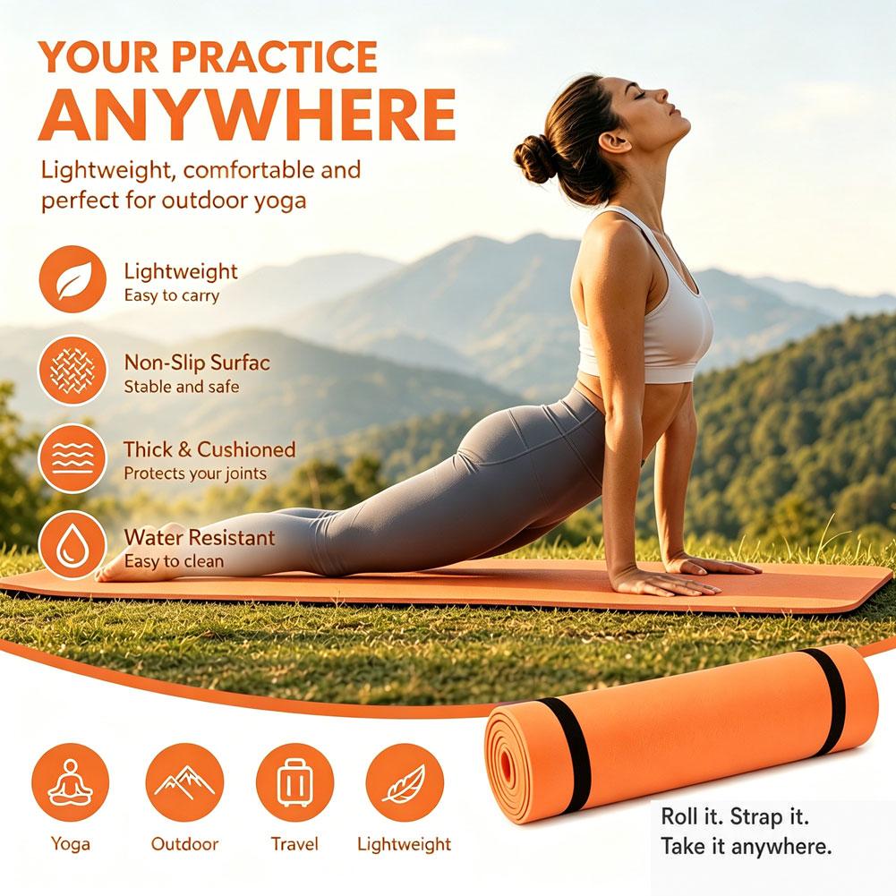 1/2Pcs Thick Yoga Mat Anti-ski - Pilates Yoga Mat Thickness 评论和价格