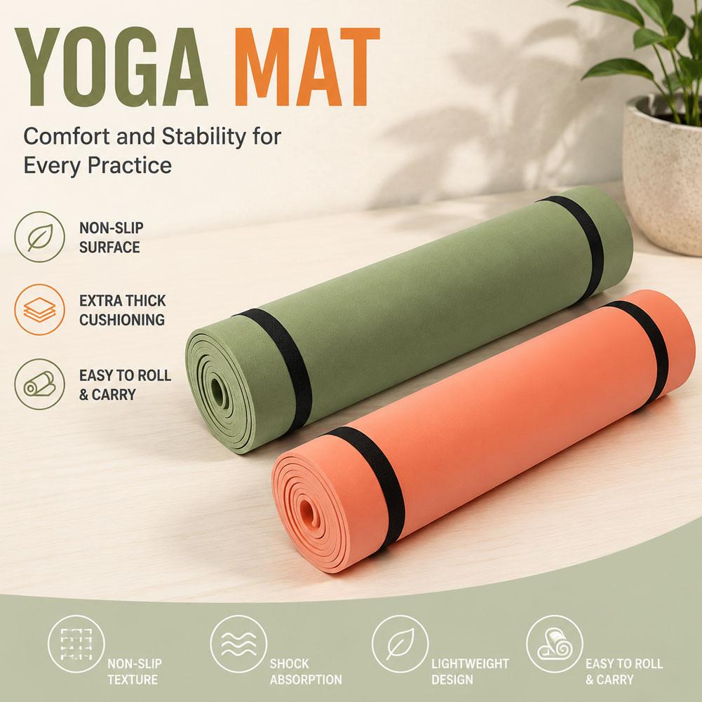 1/2Pcs Thick Yoga Mat Anti-ski - Pilates Yoga Mat Thickness 评论和价格