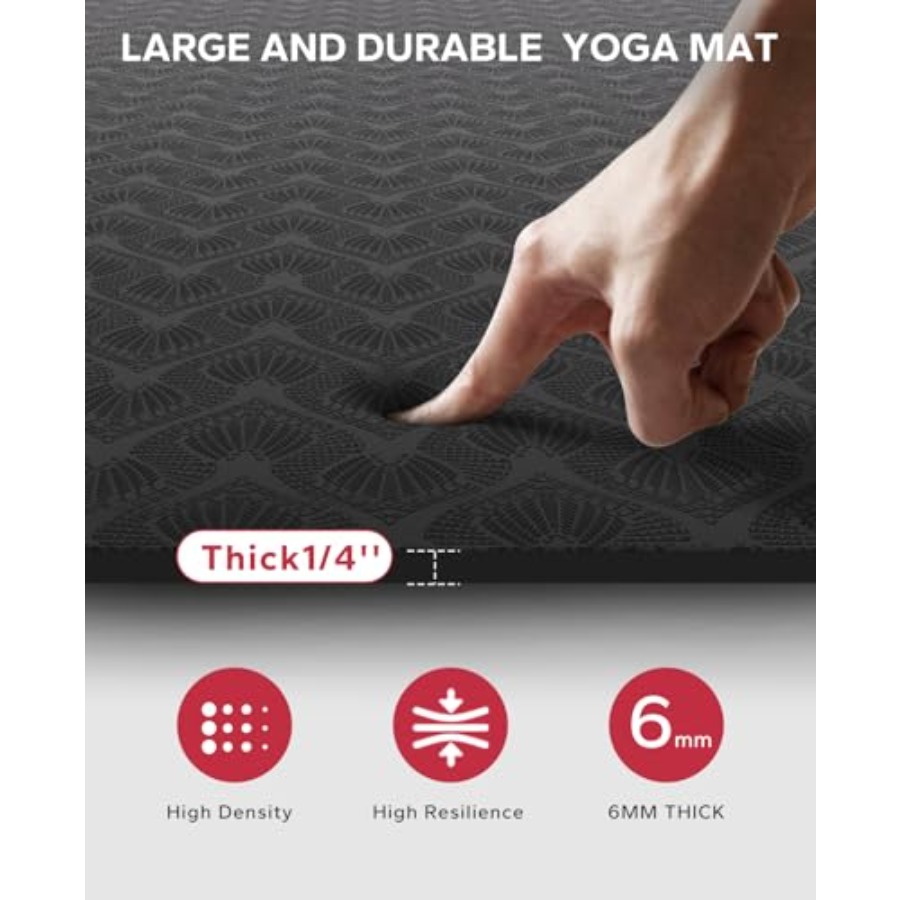 Extra Large Yoga Mat for Home  - Pilates Yoga Mat Thickness 评论和价格